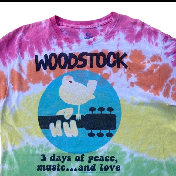 Vibrant tie dye Woodstock t-shirt - Picture 2 of 3